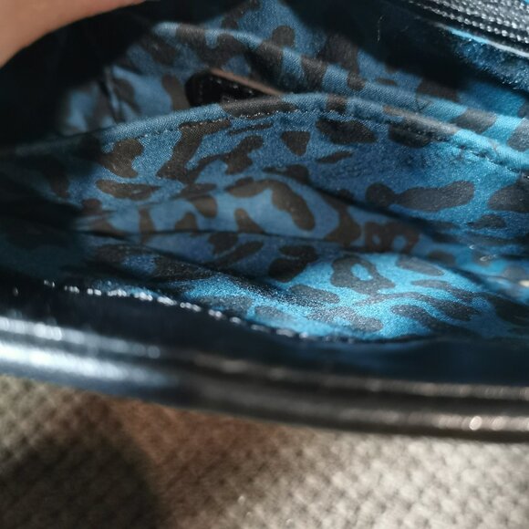 Black/Silver Quilted/Studded Crossbody/Shoulder Bag EUC #254 - Picture 11 of 16